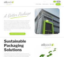 Allpack New Website Homepage image