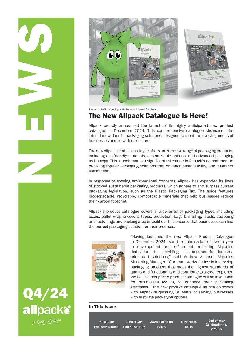 Allpack Newsletter Edition Q4 2024 Front Cover